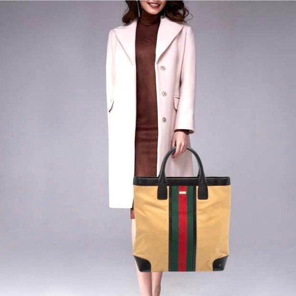 Authentic GUCCI tote bag orange canvas - Picture 1 of 16